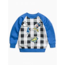 Sweatshirt for a boy, height 86 cm, blue color