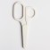 Baby manicure scissors with a cap, white color