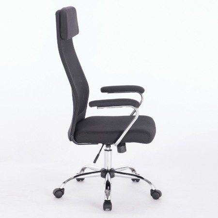 Office armchair Brabix "Flight ex-540", chrome, fabric, mesh, black-2