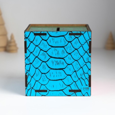 New Year's piggy bank Cube "Snake. Wealth" 10x10x10 cm-3