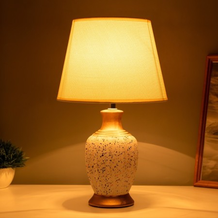 Housing table "Housing" 1x40W E14 white/gold 22x22x38cm-1