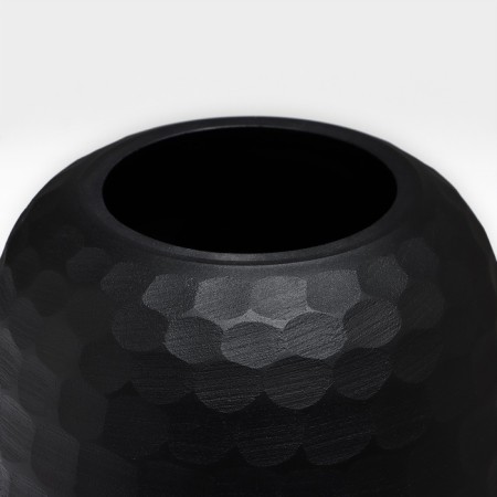 Vase for flowers "Sarah" made of black glass 22 x 20 x 20 cm-2