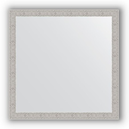 Mirror in the baguette frame - a wave of aluminum 46 mm, 71 x 71 cm, evoForm
