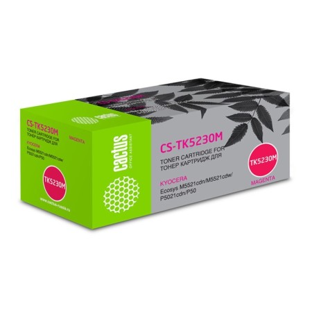 CACTUS CSTUS CS-TK5230M TK-5230M, for KyoCera M5521CDN/M5521CDW, 2200 pages, purple color