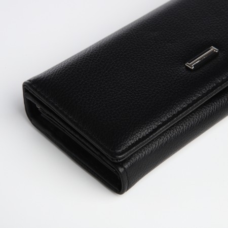Women's wallet on a magnet, black color-2