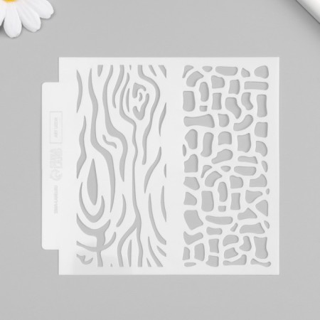Stencil of phono plastic "Textures" 13x13 cm-3