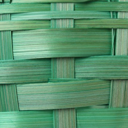 Wicker basket, 20 x 11/35 cm, green, bamboo-5