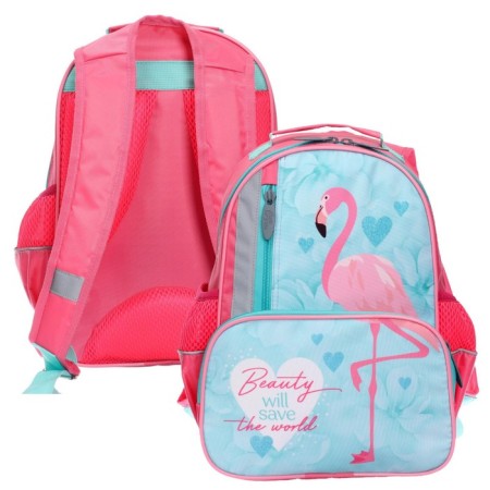 School backpack, 37 x 26 x 13 cm, ergonomic back, Calligrata ORT "Flamingo"-5
