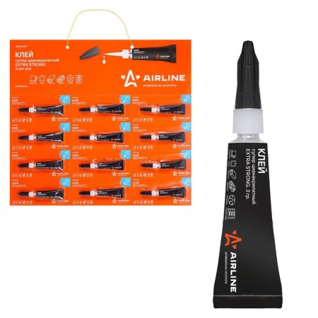 Glue super cyanacrilane Airline Extra Strong, 3 g, blisters on the substrate-2
