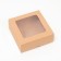 The box is folding, the lid is, with the window, craft, 13 x 13 x 5 cm