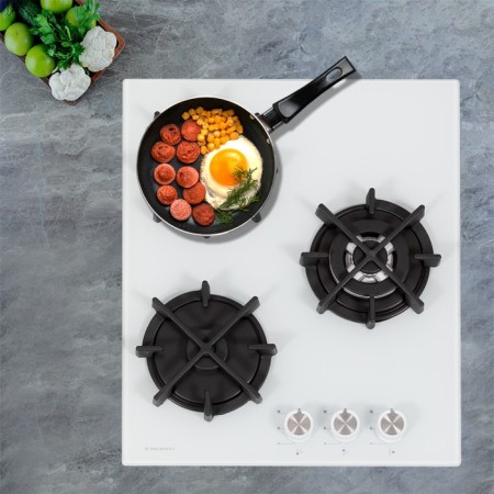 Hon surface Delvento V45N35C001, Gas, 3 burners, white-4
