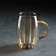 Magistro Golden Glass Set for Drinks, 5 objects: Bench 1.8 liters, 4 circles 300 ml, Golden color