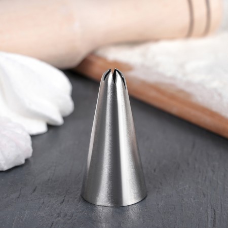 Confectionery nozzle "Closed star", D = 3 cm, exit 0.2 cm, stainless steel-2