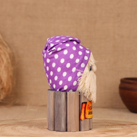 Brownie Lucky "Be Healthy", on a barrel, 14x8x8 cm-3