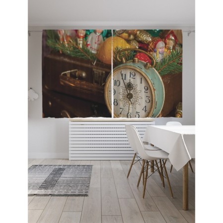 Photostes "New Year knocks", Saten, size 145x180 cm, 2 pcs