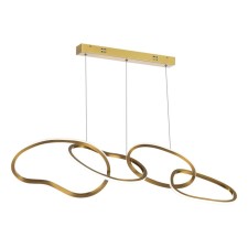 Suspension lamp ST LUCE. SL6505.203.40. Abra. 1x40 W, LED, 4000K, 2380 LM, 100x28x30 cm, golden color