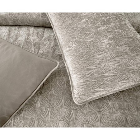 The bedspread with pillowcases Sofi de Marko "Rosalin", size 240x260 cm, 50x70 cm - 2 pcs, beige color-7