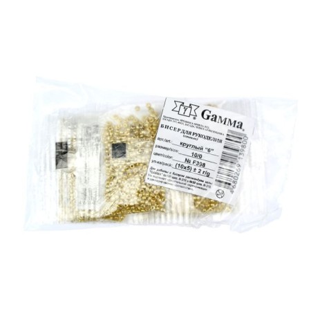 Czech Republic "Gamma" Round "6" 10/0 5g (F398 gold)-2
