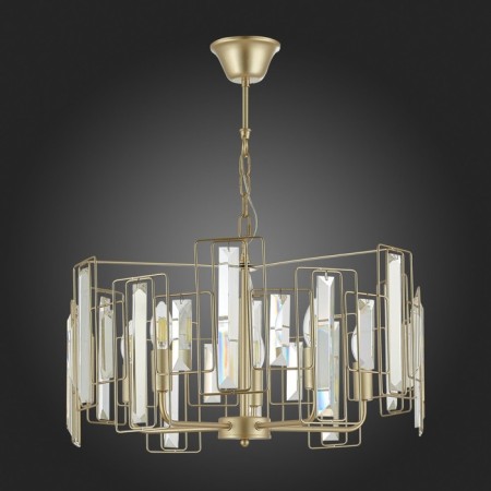 Suspended EVOLUCE lamp. Sle103403-05. Giano. 5x40 watts, E14, 56x56x28 cm, champagne color-4