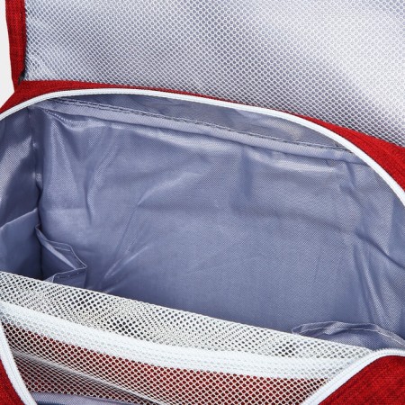 Velcro cosmetic bag, with hook, burgundy color-3