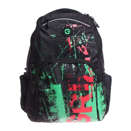 Youth backpack, 42 ​​x 32 x 22 cm, Grizzly 333, ergonomic back, laptop compartment, red/green RU-333-1_1-2