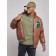 Eco -leather jacket men, size 54, brown color