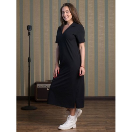 Female dress, size 50, black color-1