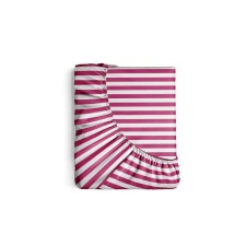 The sheet on the elastic band night is tender, percal, size 160x200x20 cm, color raspberry strip