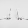 Earrings with rhinestones "pins" Sparks, white color in silver