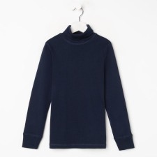 School turtleneck for a boy, dark blue color, height 134 cm