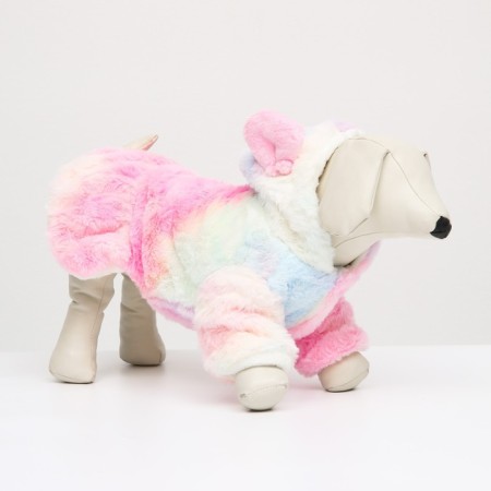 Bunny jacket with a hood, size XS (DS 20, Osh 12.5 cm, og 30cm), pastel-1