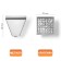 Handle button 6000a, color chrome