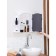 Cabinet for a bathroom with a mirror "Orion", snow-white color