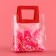 Gift package from PVC, red, 17 x 15 x 8 cm
