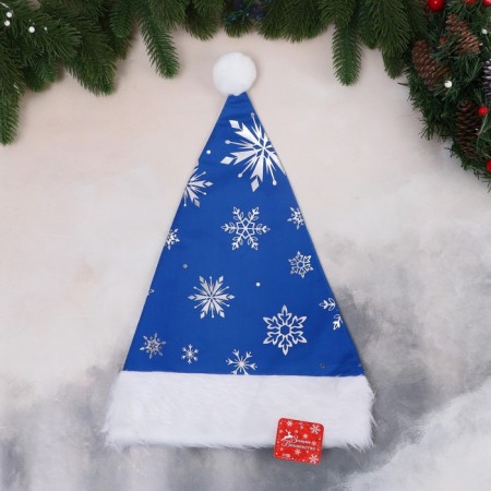 Snowflake New Year's cap, 28x40 cm, blue-2