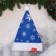 Snowflake New Year's cap, 28x40 cm, blue