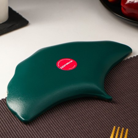 Daily dish "shell", 23 × 15 cm, green color-2