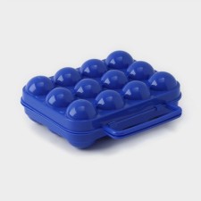 Container for storing eggs with a handle, 20 × 7 cm, 12 cells, color mix