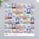 Scrapbooking paper bilateral "travel" density 180 g 15.5x17 cm