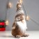 Interior doll "Santa Claus in a beige cap with patterns" 28x13x9 cm
