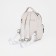 Women's backpack of artificial leather with lightning, 1 pocket, white color