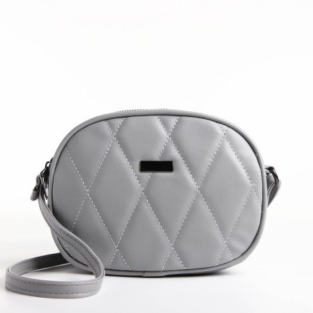 Bag Women's Cross-Bodi with a zipper, gray color