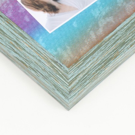 Photo frame plastic, textiles in 2 photos "Rainbow Night" with clothespins 27.7x23 cm-1