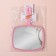 Mirror with a handle, a mirror surface 12 × 15 cm, color mix