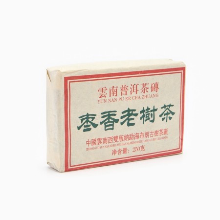 Chinese sustained black tea Puer Shu "Old Tree", 250 g, 2019 g, manhai, brick