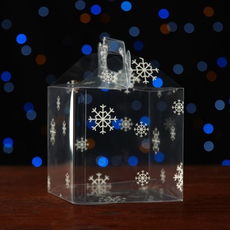 Folding box from PVC 11 x 11 x 11 cm "Festive mood"-1