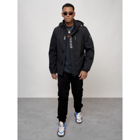 Sports male jacket, size 48, black color