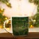 Ceramic set “Happy New Year”: 350 ml mug, spoon, green color