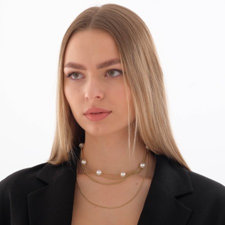 Pendant "minimal" crescent, color gold, l = 45.5 cm-2