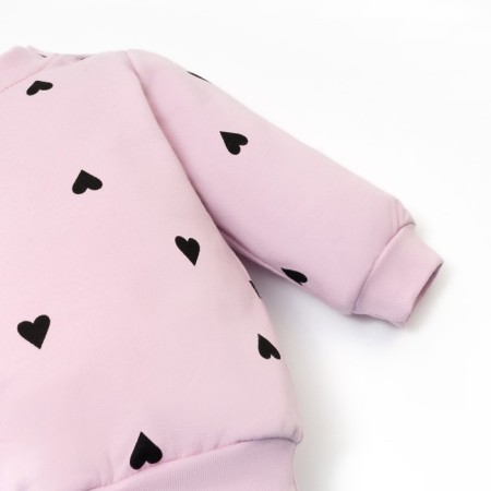Costume: sweatshirt and pants crumb I am "hearts", height 86-92 cm, pink-6